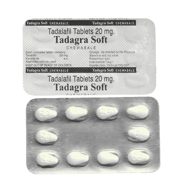 Tadagra Soft (Tadalafil 20mg Soft Chewable Pineapple Flavor)